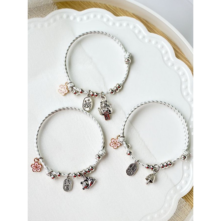 Vòng Đeo Tay May Mắn Hình Mèo May Mắn Cho Nữ