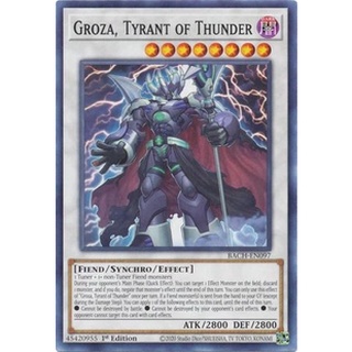 Thẻ Bài YuGiOh Groza, Tyrant of Thunder - BACH-EN097 - Common 1st Edition