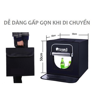 Hộp chụp ảnh sản phẩm kích ánh sáng cao cấp TIAN Rui 50 x50