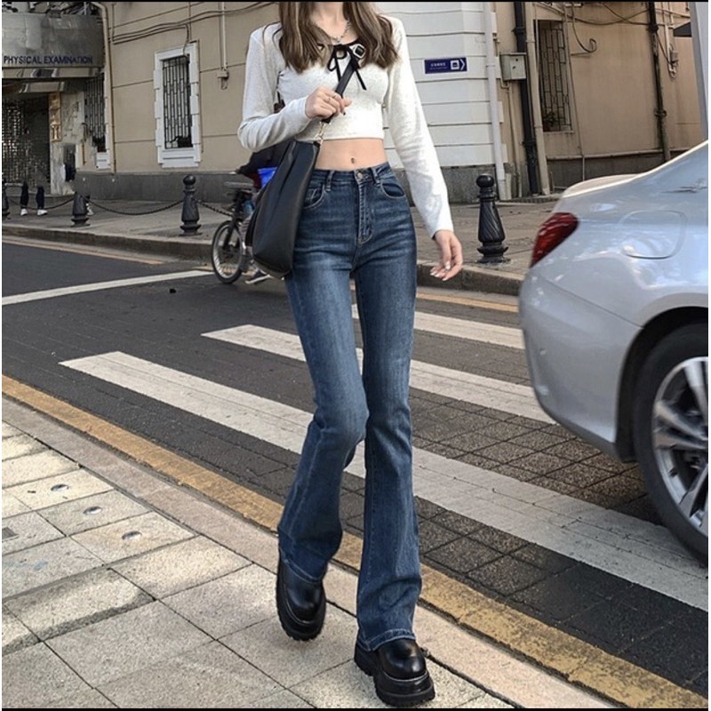 Quần jeans ống loe và ôm sát ullzang J130