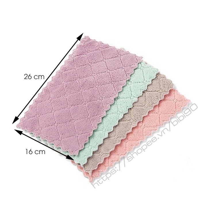 Khăn Lau Chén Bát Pihouse 2 Màu Đa Năng Siêu Thấm Hút Sợi Vải
