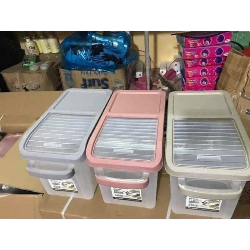 Thùng đựng gạo thông minh 15kg chống ẩm mốc có bánh xe trợ lực