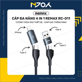 Cáp Sạc Đa Năng 4 In 1 Remax Rc-011 Chip Thông Minh Cho Điện Thoại Samsung Xiaomi Huawei Oppo Ip Ipad