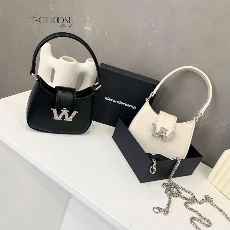 TÚI KẸP NÁCH W DÁNG BẦU MINI- HÀNG FULL BOX