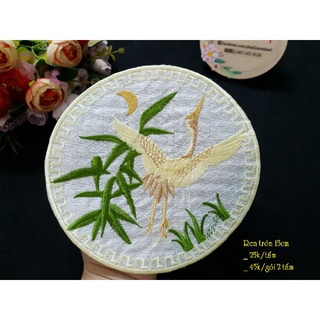 REN TRÒN THÊU HẠC 15cm (Trang trí Áo dài cách tân)