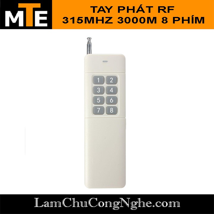 Tay phát RF 315Mhz 8 phím công suất cao 4000M - remote control