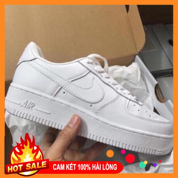 [Sale Sốc] Giày thể thao AF1 Trắng full, Giày Sneaker Air Force Nam nữ tặng box bill