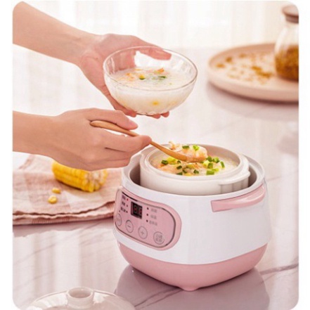 Nồi hầm cháo cho bé, Ninh, Nấu, Hấp Cách Thủy 4 IN 1 ăn dặm Babyjoy Mart