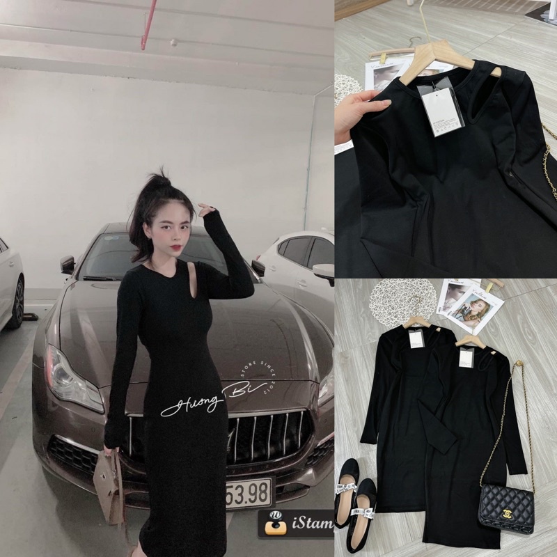 Đầm body khoét vai