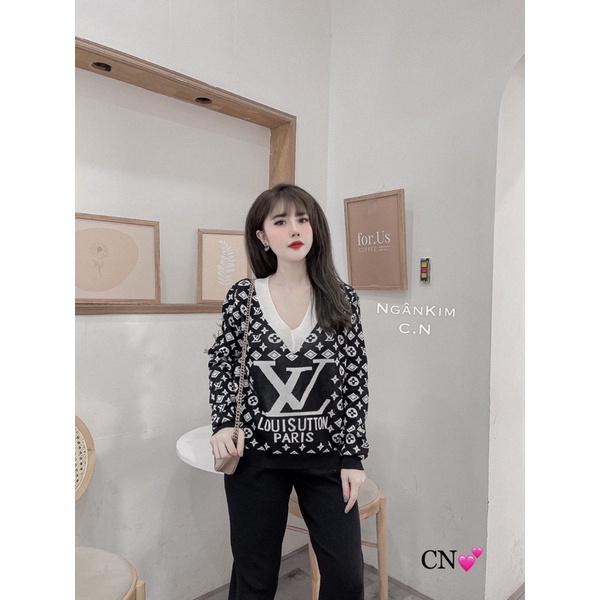 Set len bộ L.V cổ tim viền hàng QC