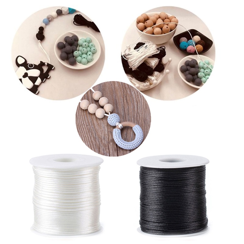 Cuộn Dây Nylon Lụa Satin 70m Làm Đồ Thủ Công Cho Bé Mọc Răng