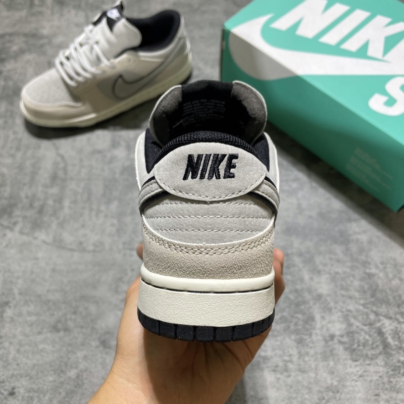 GIÀY SB DUNK GREY XÁM DA LỘN VIỀN ĐEN SC