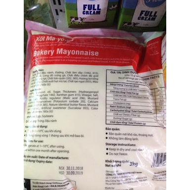 Xốt Ma-yo-bơ Bakery Mayonnaise 3kg