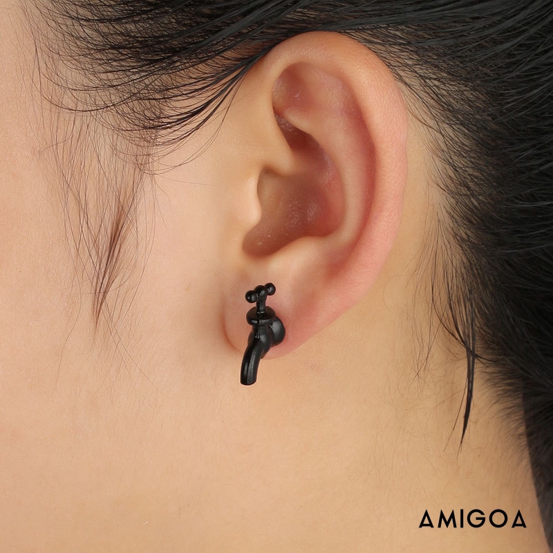 Khuyên Tai Nữ Trang Tạo Hình Vòi Nước 3d Độc Đáo