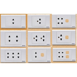 Mặt ổ cắm 2 chấu và công tắc Sino Vanlock