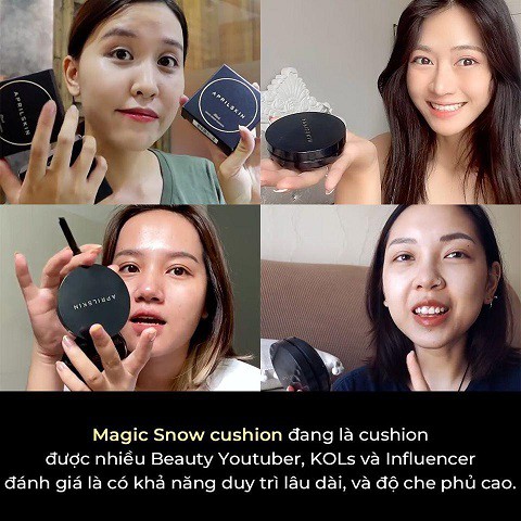 [ Mẫu mới] Phấn Nước April Skin Black Magic Snow Cushion Galaxy Edition (15g)