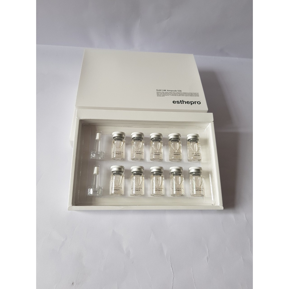 Tế bào gốc ESTHEMAX  truyền trắng Gold 24k Ampoule 556 cấp ẩm, dưỡng trắng da