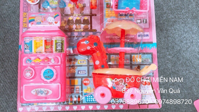 Vỉ đồ chơi máy bán nước tự động kèm phụ kiện bán kem dành cho bé A51 A51