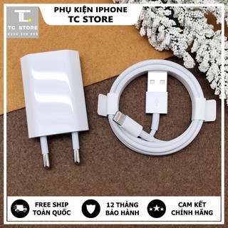 Bộ Sạc iPhone XS Max Bóc Máy - Bộ Sạc Dẹt Cho iPhone Chính Hãng Apple - Bảo Hành 12 Tháng 1 Đổi 1✅