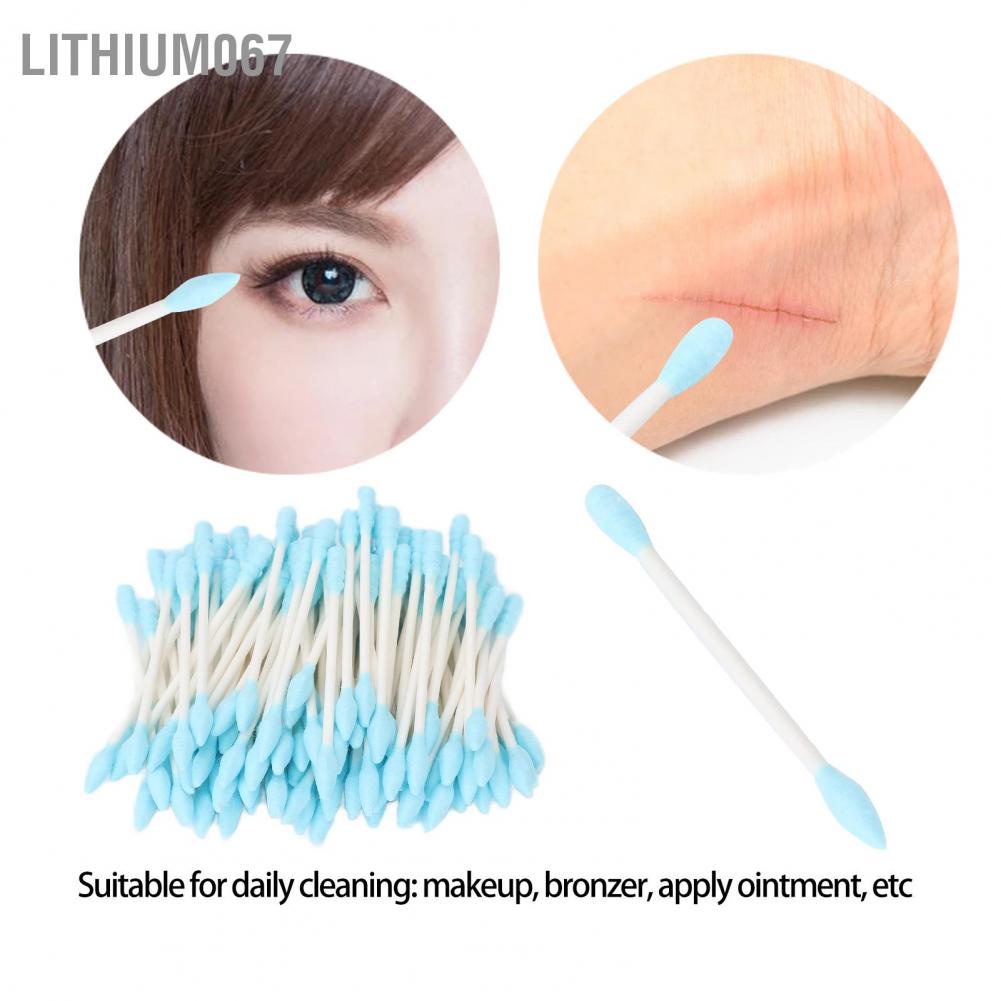 [Hàng mới về] 100 Tăm bông 2 đầu sử dụng 1 lần thích hợp cho nữ trang điểm Lithium067