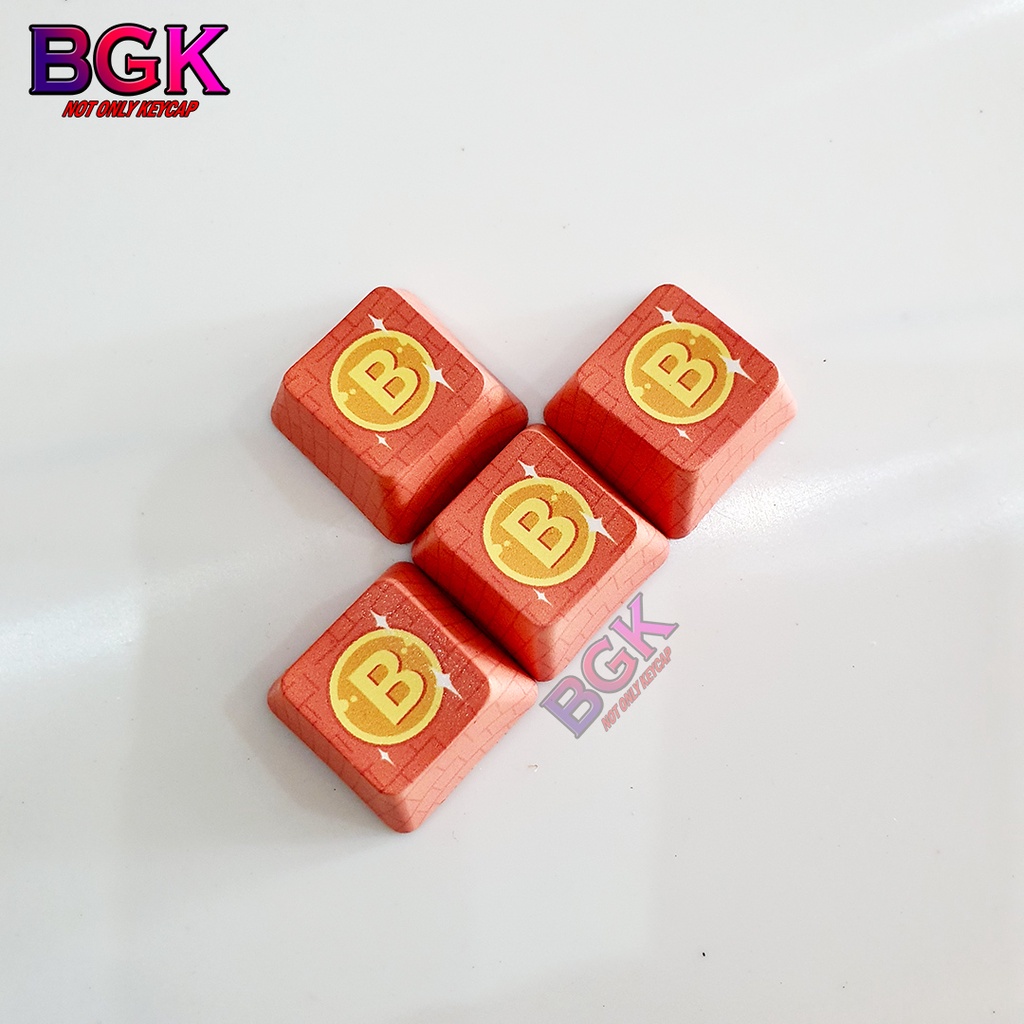 Keycap Lẻ Hình Đầu BIT Coin OEM R1 profile in Dye sub( keycap resin độc lạ )( Keycap Artisan )