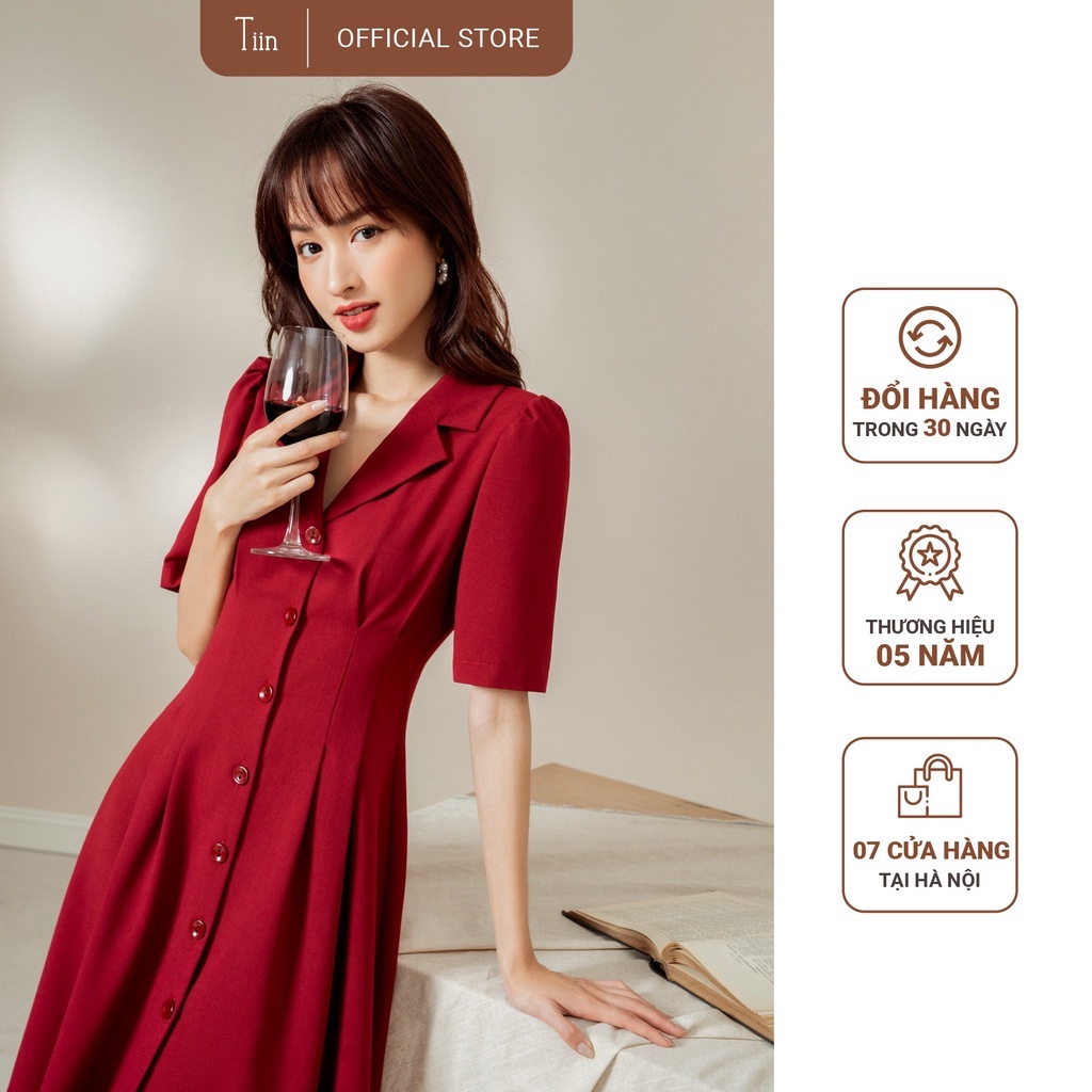 Váy sơ mi chiết eo by TIIN STORE thiết kế nữ tính, thanh lịch V0T386