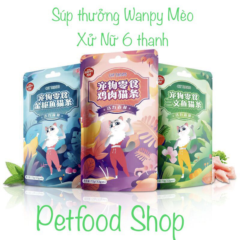 SÚP THƯỞNG WANPY XỬ NỮ-BỊCH 6THANH CHO MÈO