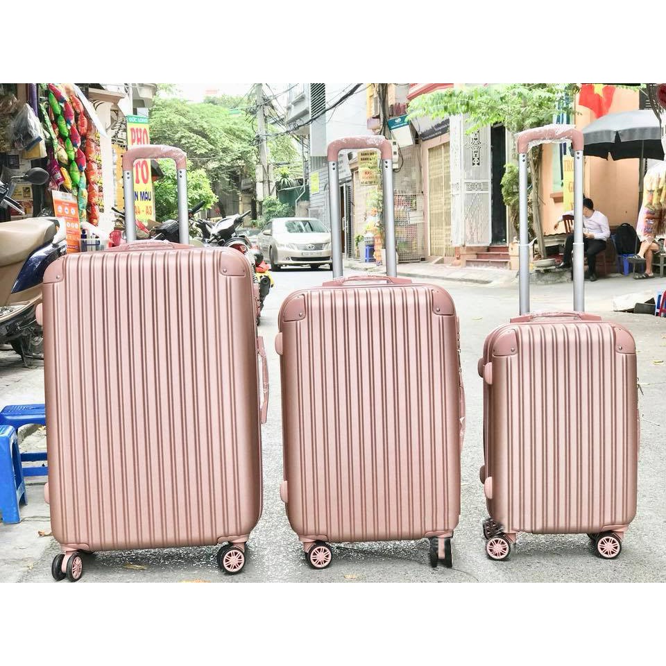 Vali kéo 28inch nhựa nhám chống xước, chịu lực tặng kèm thẻ hành lý siêu cute
