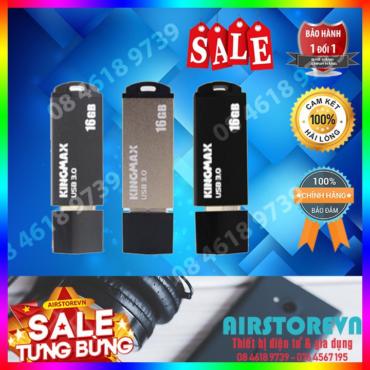 USB 16GB Kingmax 3.0 - Hàng chính hãng (Màu bất kỳ)- Bảo hành 1 đổi 1