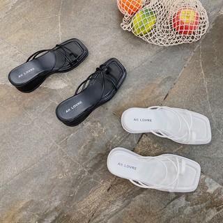 guốc/ dép sandal đế xuồng xỏ ngón quai mảnh dây chéo