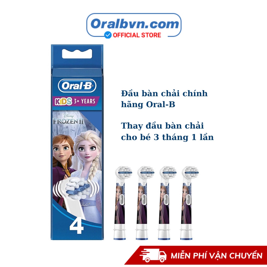 Đầu bàn chải trẻ em Oral B thay thế chính hãng (Disney, Starwar,...) cho trẻ em, bé gái từ 3 tuổi