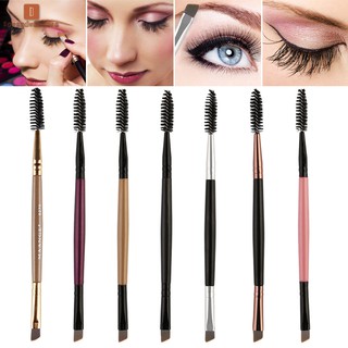 Cọ 2 đầu dùng trang điễm lông mi / vẽ lông mày thiết kế gọn nhẹ tiện dụng