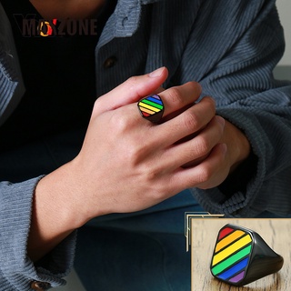 Nhẫn Đen Cầu Vồng Biểu Tượng LGBT Cho Nam