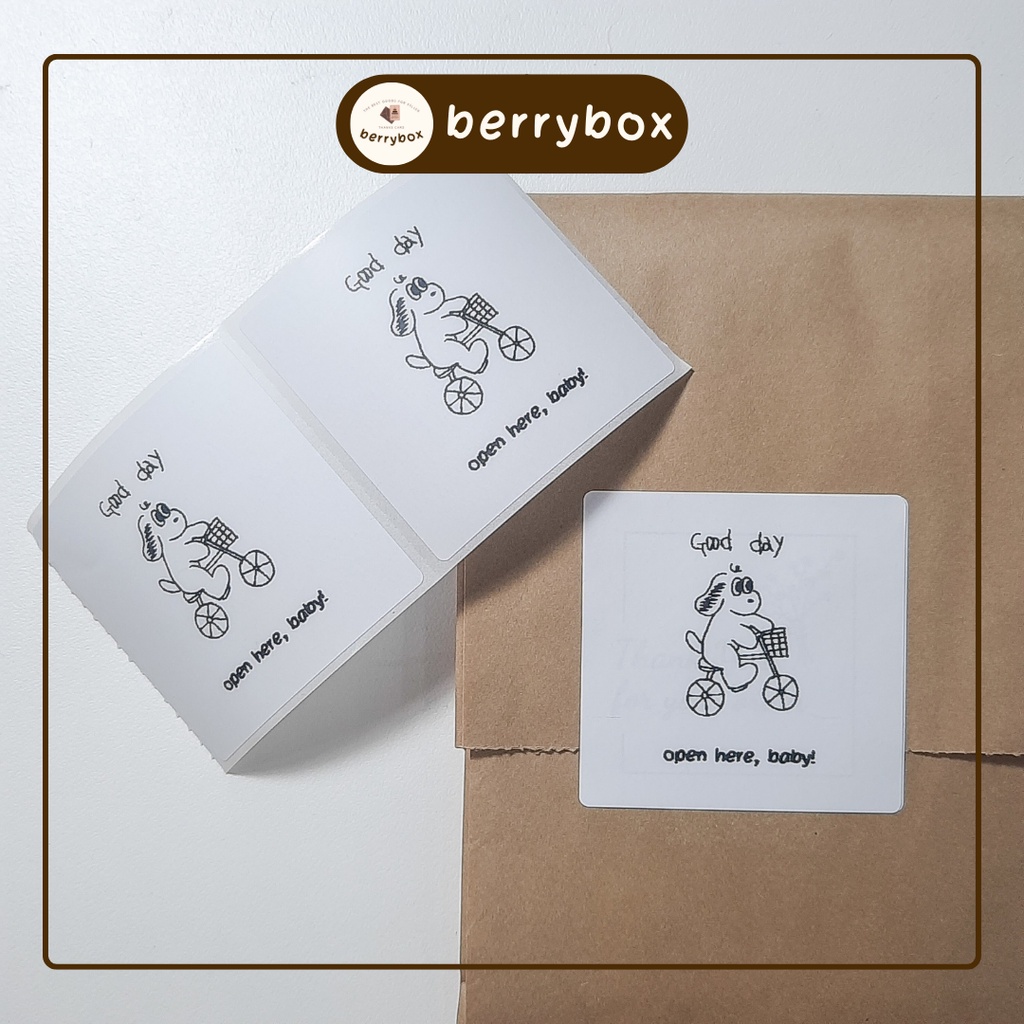 Berry | Set 50 tem nhãn dán ĐX, sticker niêm phong có keo dán túi giấy, thùng carton, gói hàng