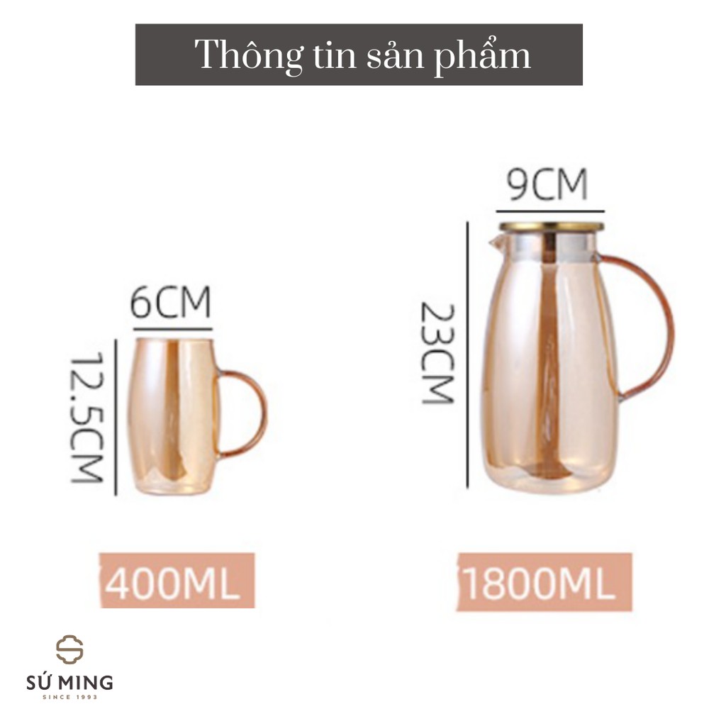 Bộ Bình Cốc Thuỷ Tinh [CAO CẤP] [CHỊU NHIỆT], sang trọng tinh tế, giao hàng an toàn, nhanh chóng.