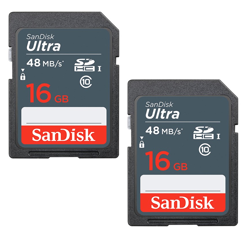 Bộ 2 Micro SDHC Sandisk Class 10 16GB(Đen 16GB)