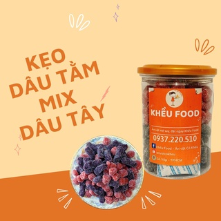 Kẹo dâu tây mix dâu tằm hủ 400g Đặc sản Đà Lạt Khều Food