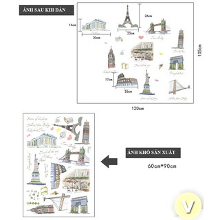 Decal dán tường Kỳ quan thế giới