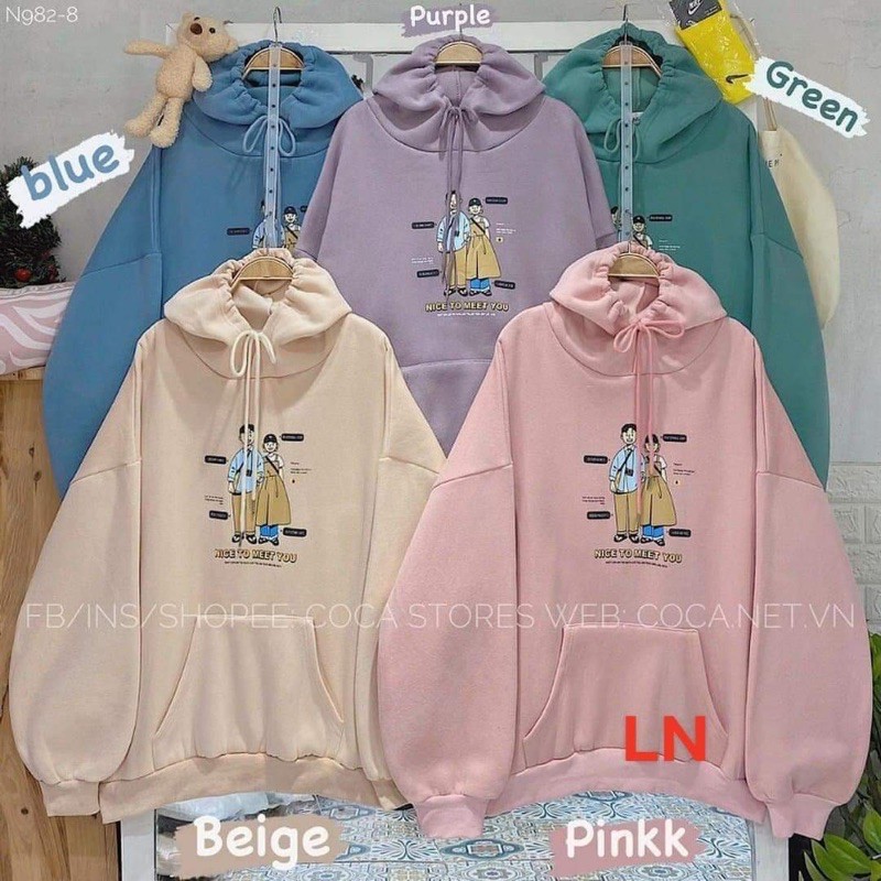Áo hoodie đôi bạn meet you LN11 | BigBuy360 - bigbuy360.vn