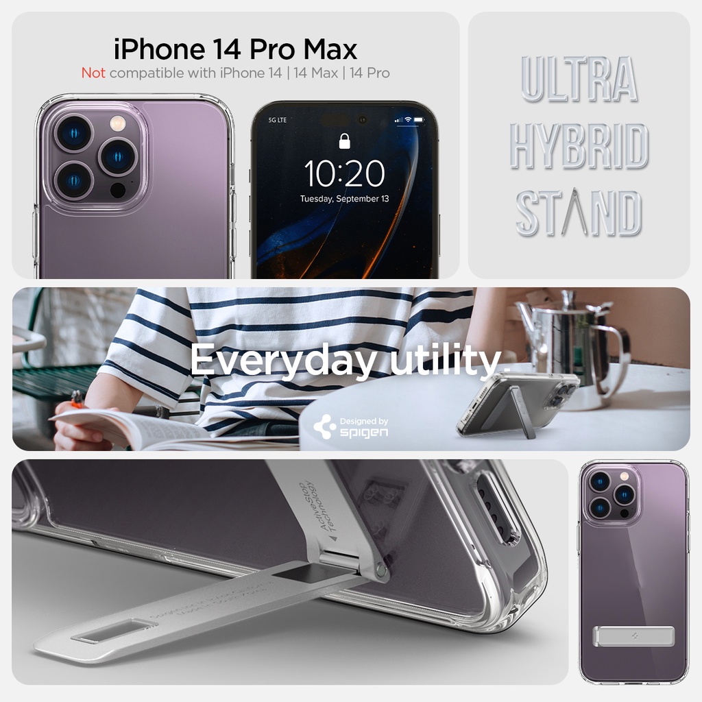 Ốp Lưng dành cho iPhone 14 Pro Max Spigen Ultra Hybrid S Case - Hàng Chính Hãng