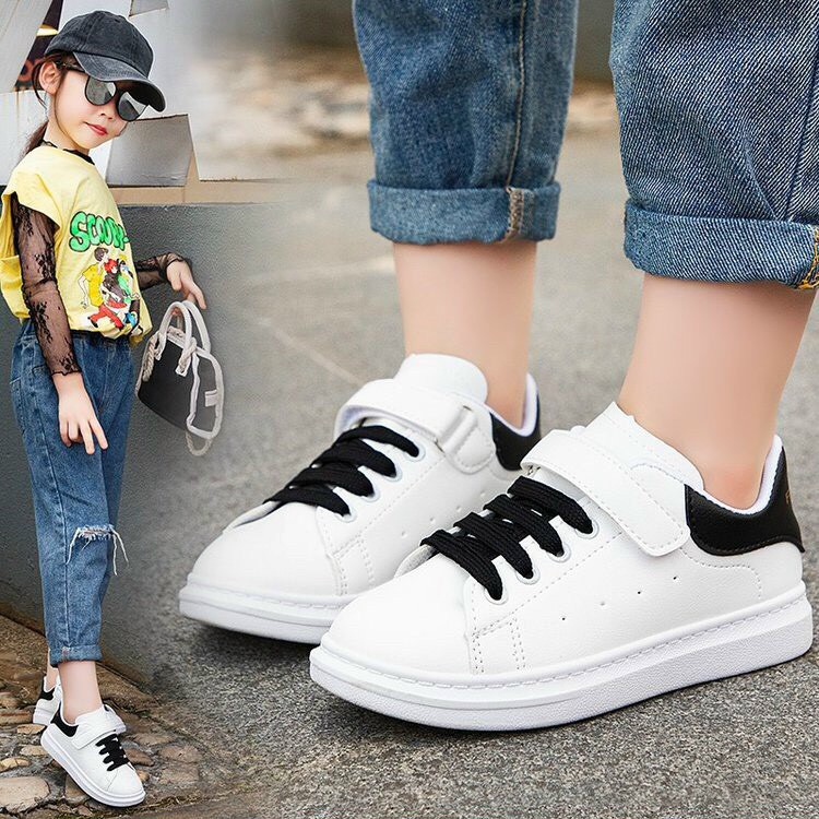 Giày Thể Thao Basic Chất Da Mềm Cho Bé