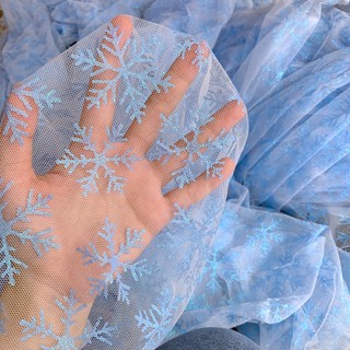 1M VẢI LƯỚI BÔNG TUYẾT ELSA