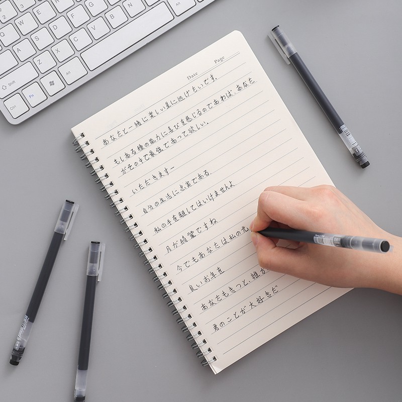 Bút bi mực gel đen ngòi 0.5mm