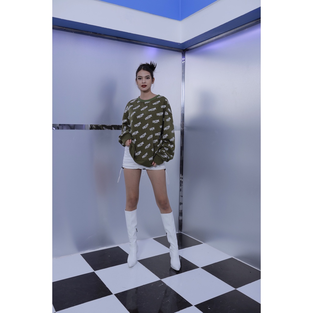 Áo Sweater Form Rộng Mùa Đông Sweater Gozzone  - Màu Rêu | BigBuy360 - bigbuy360.vn