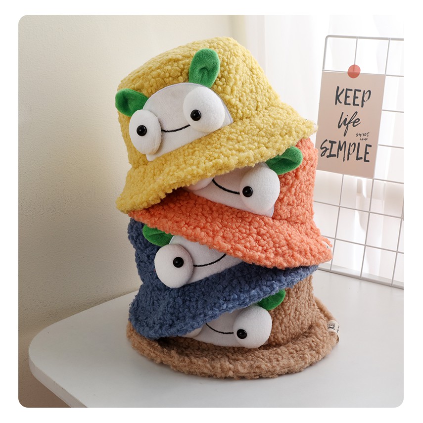 Mũ bucket hoạ tiết hoạt hình phong cách Hàn Quốc dành cho trẻ em