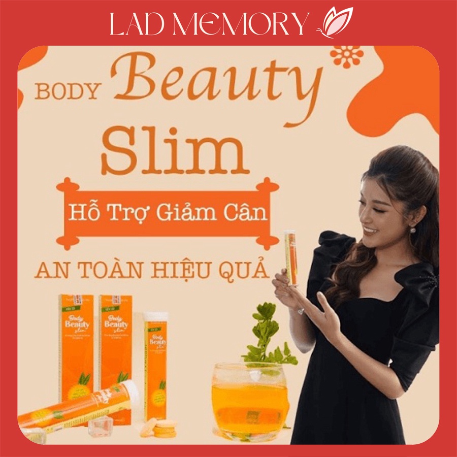 Viên Sủi Giảm Cân BODY BEAUTY SLIM chính hãng, đóng gói lọ 20 viên sủi, giúp giảm béo giảm mỡ bụng nhanh