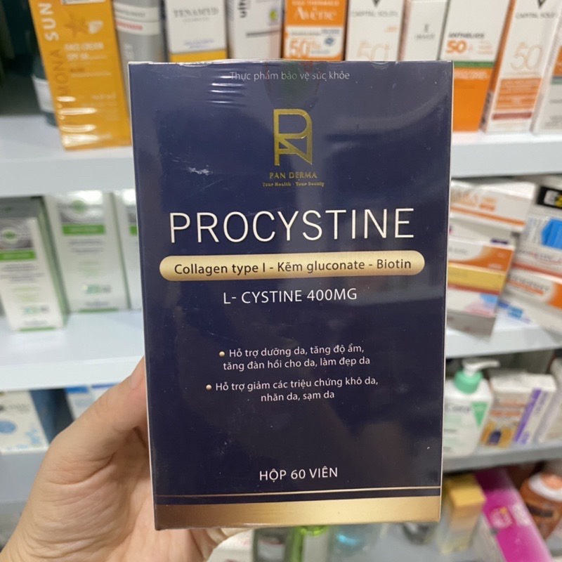 ✅[Chính Hãng] Viên uống giảm mụn trắng da Procystine 60 viên