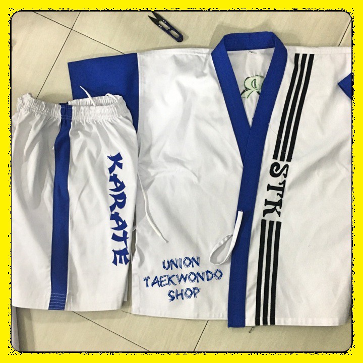 Quần Áo KARATE Thiếu Nhi, Trẻ Em - Phiên Bản Đặc Biệt Màu Xanh, Đỏ x UnionTaekwondoSHOP