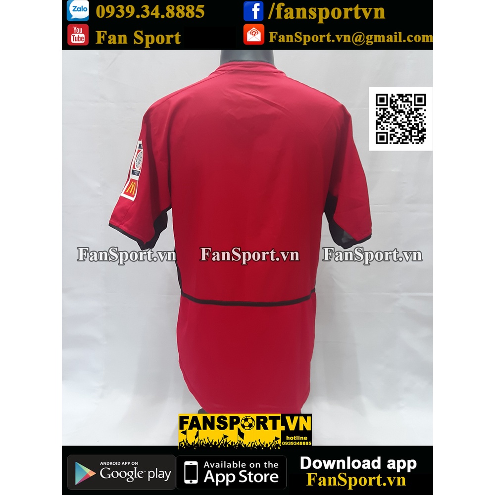 Áo đấu bóng đá Manchester United Community Shield 2003 home shirt 2002 2004 red NIKE 184947 size M