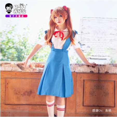 Trang Phục Hóa Trang Học Sinh Ayabori Asuka Neon Genesis Evangelion